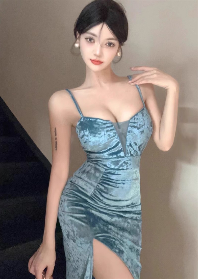 漂亮美女性感连衣裙原图福利