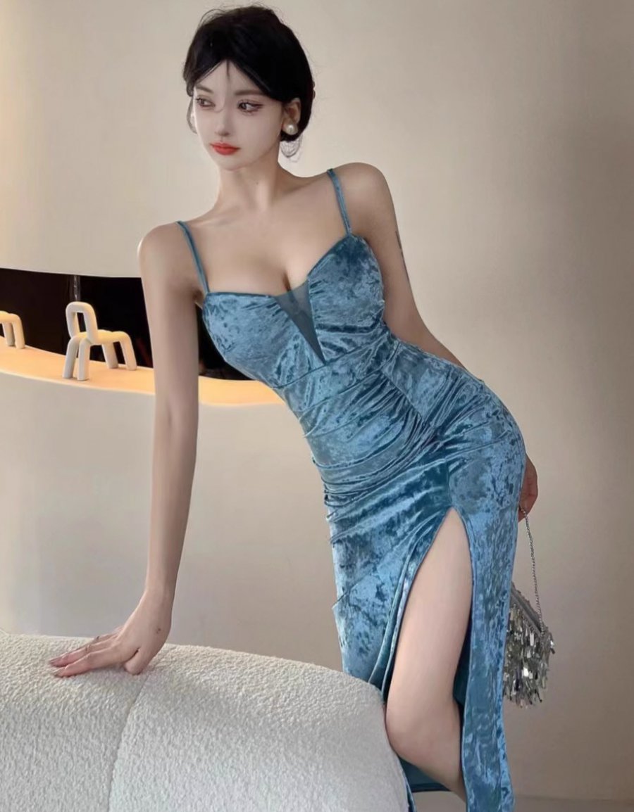 漂亮美女性感连衣裙原图福利