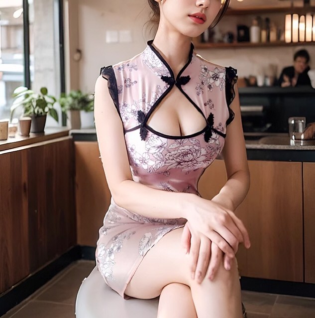 丰腴美女性感旗袍照片套图