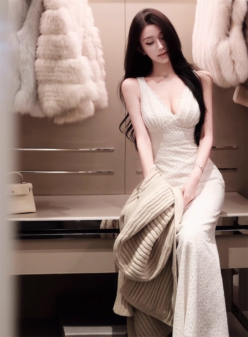 丰满网红性感连衣裙套图