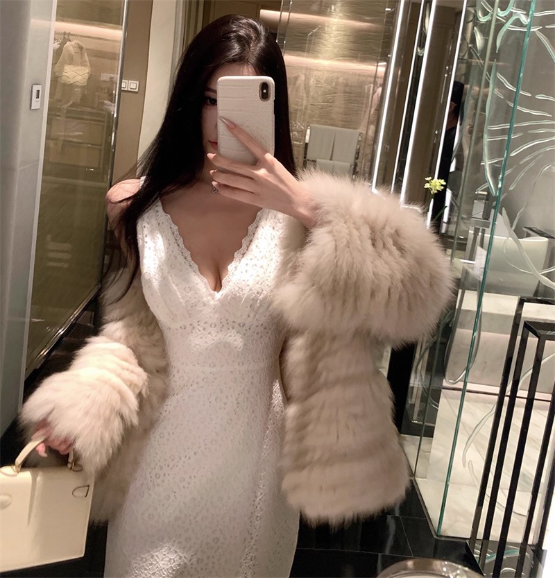 丰满网红性感连衣裙套图