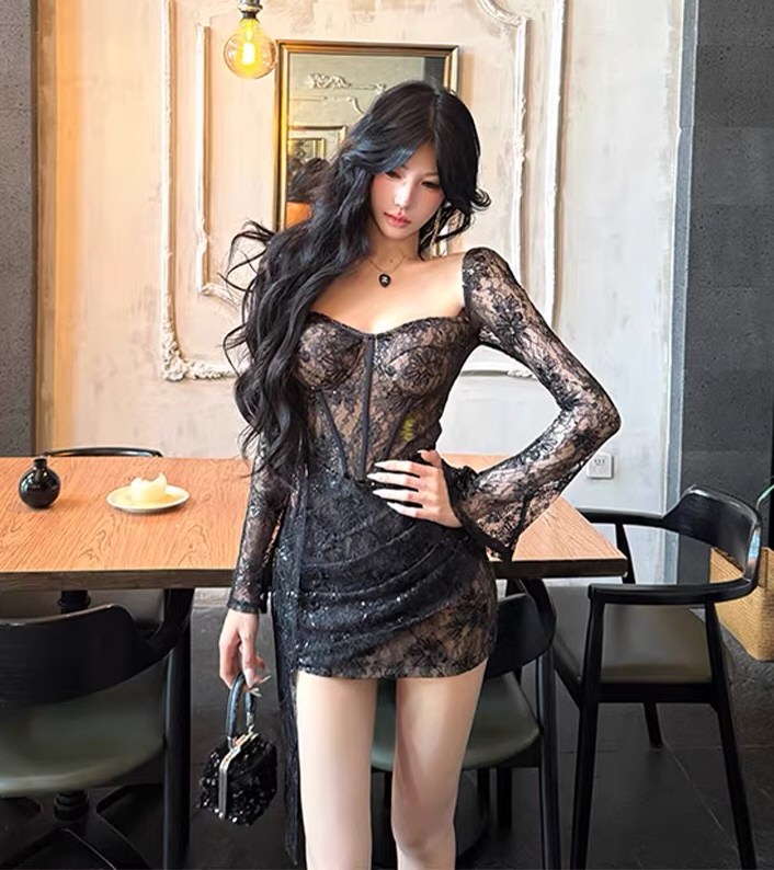 极品美女性感连衣裙照片