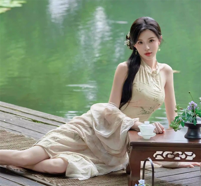 绝色软妹性感连衣裙照片