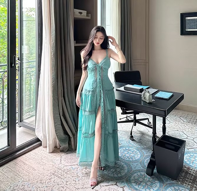 美丽网红性感连衣裙照片