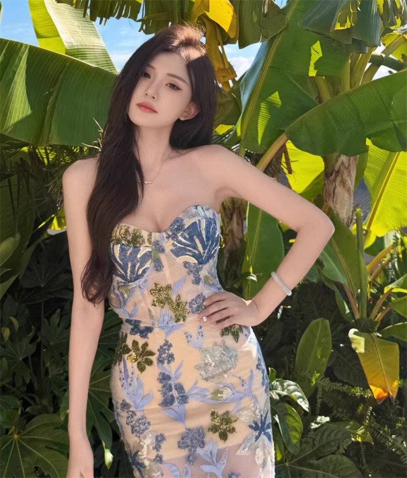 漂亮网红性感连衣裙原图