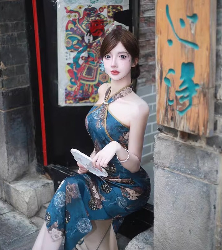 美丽美女性感紧身连衣裙套图