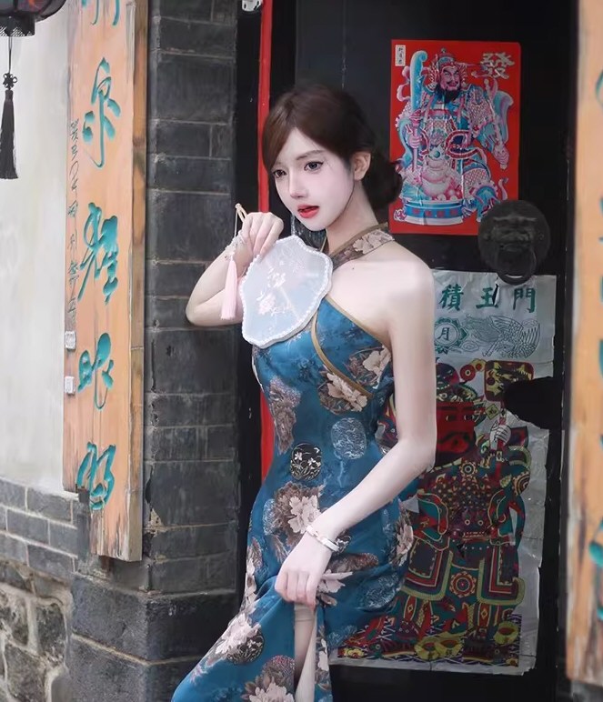 美丽美女性感紧身连衣裙套图