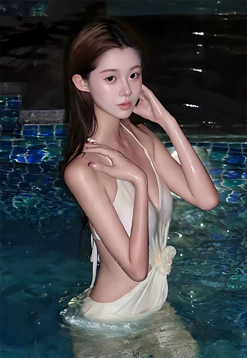 白嫩嫩模性感连衣裙套图