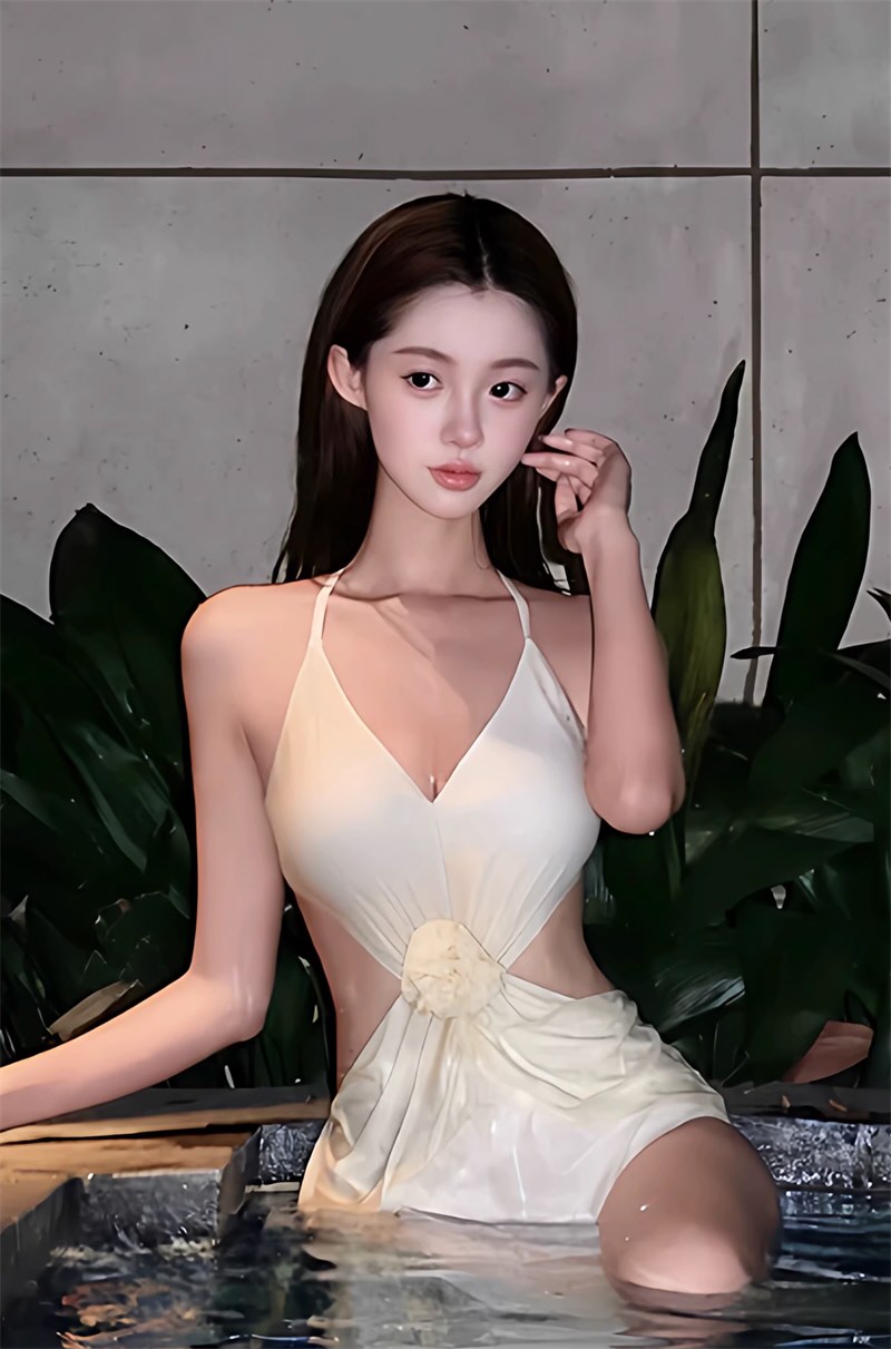 白嫩嫩模性感连衣裙套图