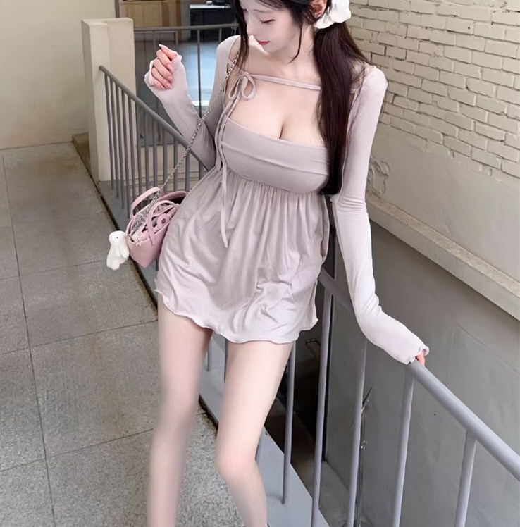 妩媚网红性感连衣裙照片