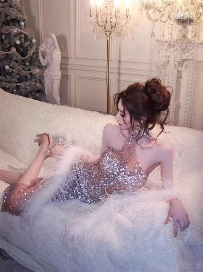 妩媚模特性感连衣裙原图福利