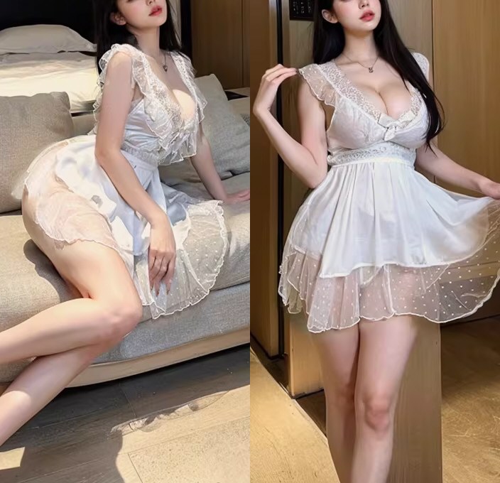 丰腴模特性感睡衣照片