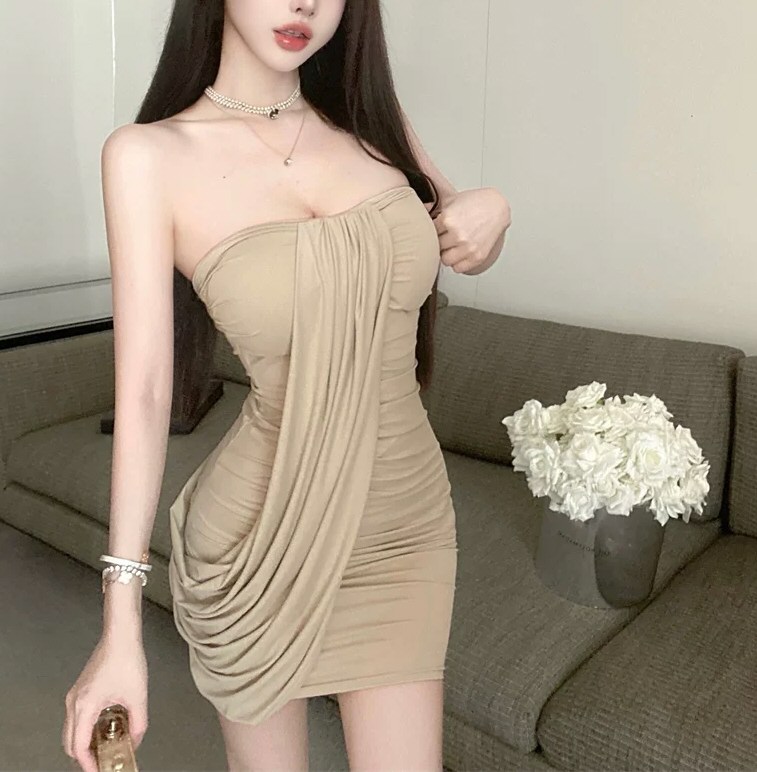 漂亮嫩模性感连衣裙原图福利