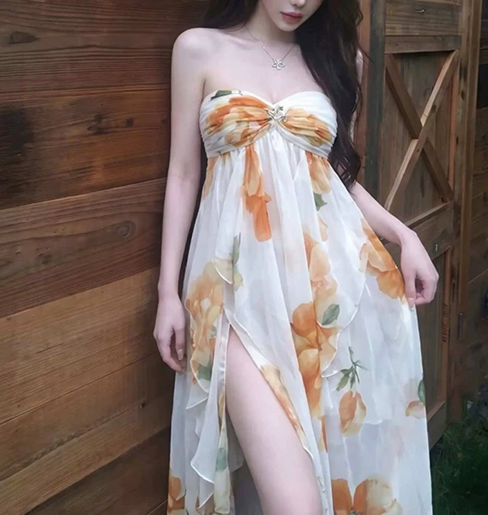 漂亮软妹性感连衣裙照片